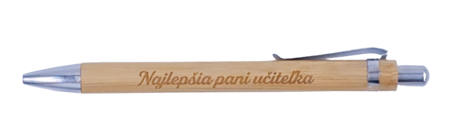 Bambusové gravírované pero s vlastným textom na tele pera