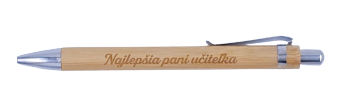 Bambusové gravírované pero text na želanie