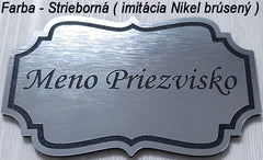Menovka na dvere v dekóre nikel brúsený
