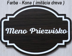 Menovka na dvere v dekóre Kona