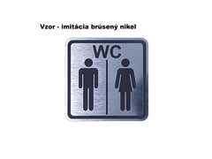 Tabuľka na dvere s nápisom WC vzor 1 v dekóre nikel brúsený