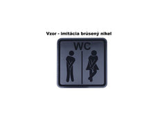 Tabuľka na dvere s nápisom WC vzor 2 v dekóre nikel brúsený